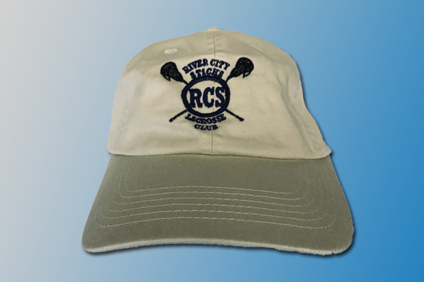 River City Sticks Lacrosse gray baseball cap with logo on the front.